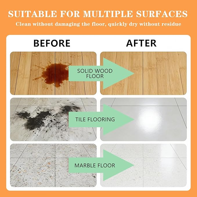 SOPAMI 12pcs Floor Cleaning Solution Tablet Deep Cleans for Multiple Hard Floors, Tile and Vinyl Floors，Suitable With All Robot Vacuums with Mopping and Cordless Wet/Dry Vacuum Mop Cleaner lemon Scent