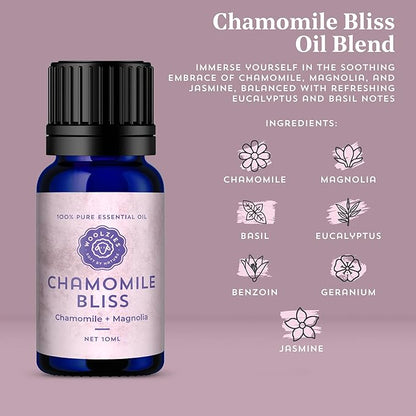 Laundry Essential Oil Blend: Use with Wool Dryer Balls or Oil Diffuser Elevate Your Laundry with All-Natural Aromatherapy Scents | 1 Fl oz (1 Fl Oz, Chamomile Bliss)