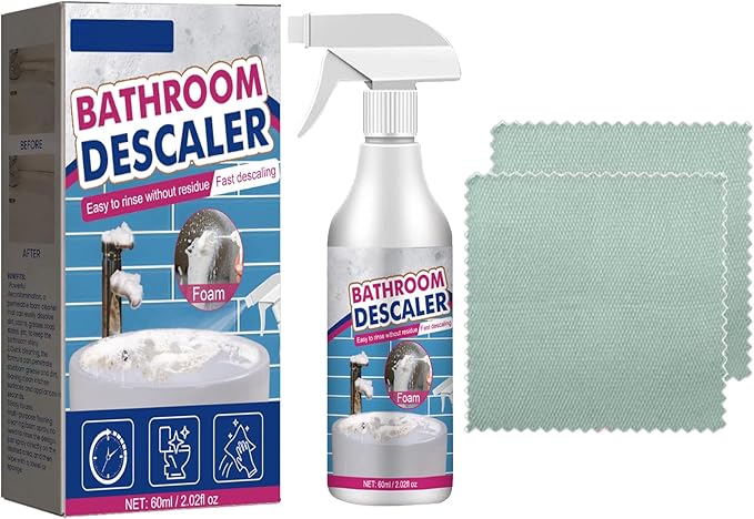 1/2PCS Bathroom Descaler Spray, Bathroom Descaler Cleaner, Bathroom Descaler Stubborn Stains Cleaner, All Purpose Bathroom Bubble Cleaner (1pcs)