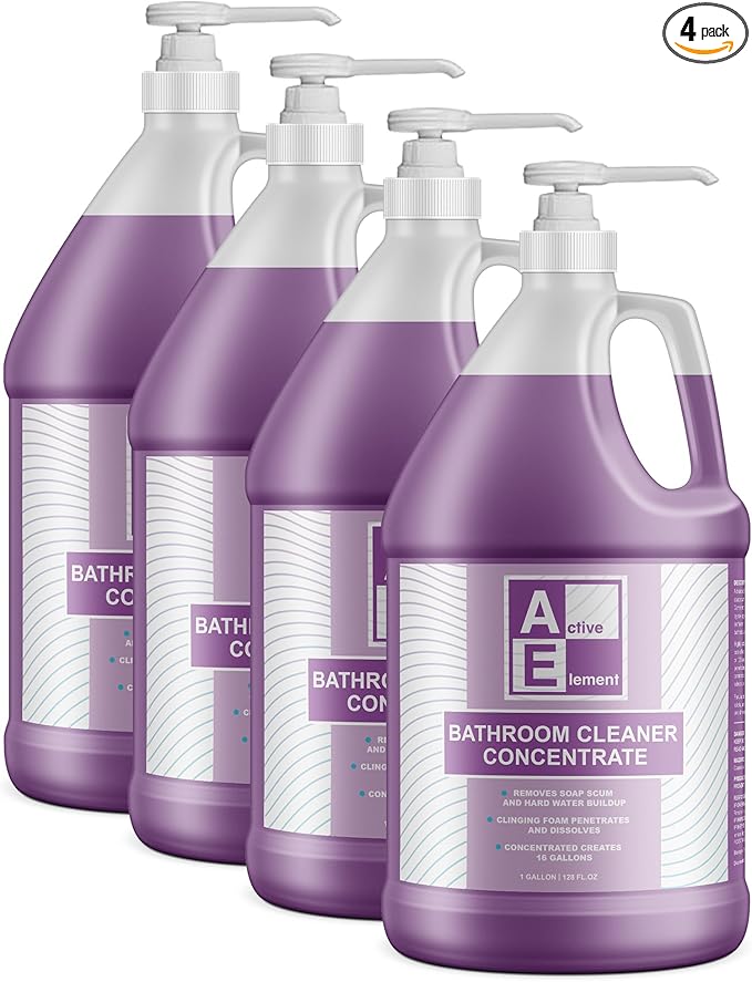 Bathroom Cleaner Concentrate- Makes 128 Gallons - Multipurpose Foaming Spray for Tub and Tile, Shower, Sink, Bathtub and Toilet