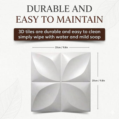 3D PVC Wall Panels - Peel and Stick, Waterproof & Lightweight, Self-Adhesive Wall Decor for Living Room & Bedroom - 9.8x9.8 Inches (33-Pack)