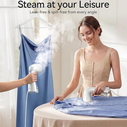 HiLIFE Upgraded Steamer for Clothes, Handheld & Portable, 1100W Powerful Steam, 300ml Big Capacity & No Leak Design, 30S Fast Heat-up, Quick Wrinkle Remover, Compact Size for Travel, ONLY 120V