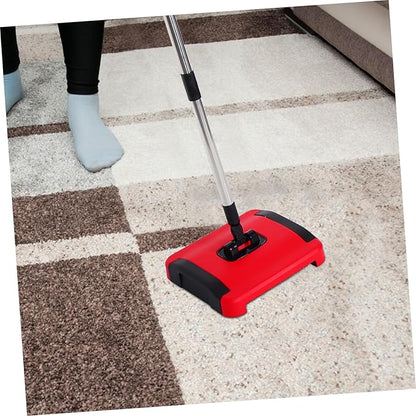 Cabilock Handheld Carpet Sweeper with Adjustable Handle Portable PET Hair and Dust Cleaner Manual Non-Electric Rug Roller Brush for Home and Office Cleaning
