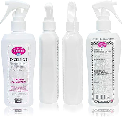 Excelsior HE Laundry Stain Remover Spray for cleaning clothes naturally with enzymes- 250 Millilitres color-safe and Eco-friendly