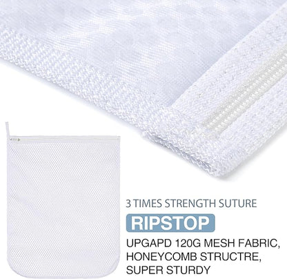 3 pcs Durable Honeycomb Mesh Laundry Bags for Delicates 12" x 15" (3 Medium)