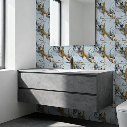30 Sheets Peel and Stick Wall Panels, Self-Adhesive PVC Wall Panels for Kitchen Backsplash, Bathroom, Decoration, 11.8"x11.8" (Not Real Tiles)