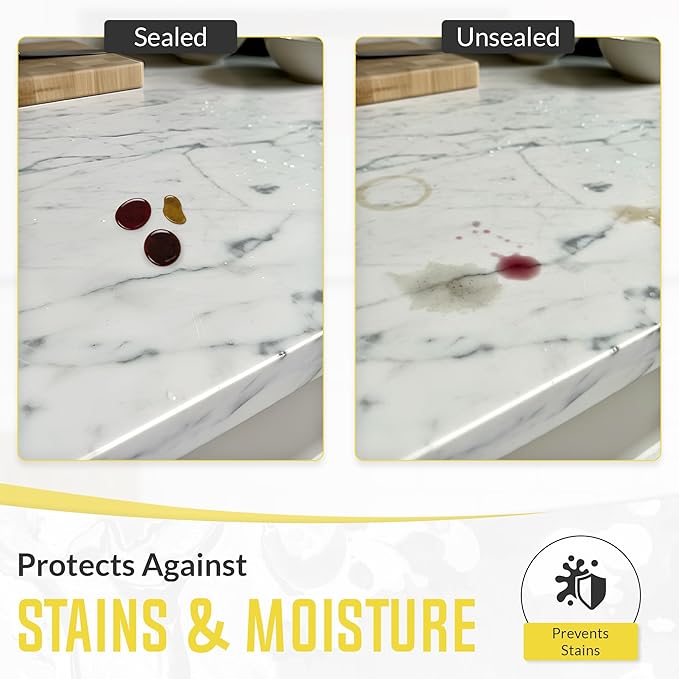 Rock Doctor Granite Sealer for Marble, Stone, and Tile Countertops, Streak-Free Finish with Stain Resistant Moisture Protection, Interior and Exterior Use, Pack of 1