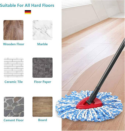 4 Pack Spin Mop Replacement Heads Compatible with O Cedar EasyWring Spin Mop,Microfiber Spin Mop Refills, Easy Cleaning Floor Mop Head Replacement