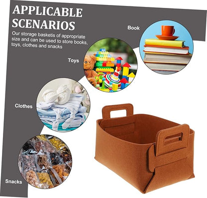 IMIKEYA Collapsible Laundry Basket Wicker Baskets for Storage Laundry Organizer Handles Large Capacity Brown