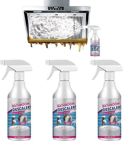 2025 Bathroom Descaler Foam Cleaner Spray, Stubborn Stains Cleaner, All-Purpose Rinse Cleaning Foam for Toilet, Bath, Shower, Glass, and Sink (3Pcs)