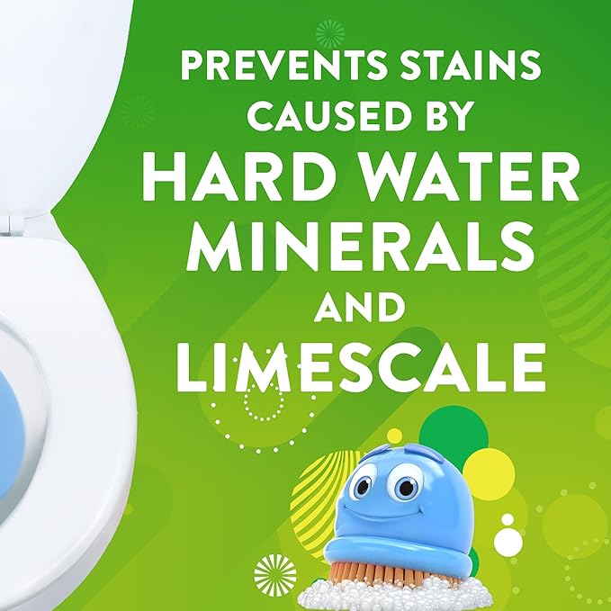 Scrubbing Bubbles Continuous Clean Toilet Drop-Ins, Automatic Blue Toilet Bowl Cleaner, Septic-Safe Tank Tablets Remove Hard Water Minerals & Limescale, Stain & Smell Protection, 5 Count (Pack of 6)