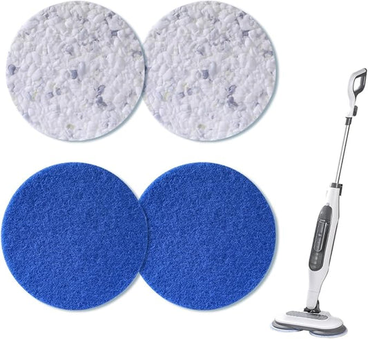 Upgrade S7000 Replacement Steam Mop Pads Kit for Shrak,S8201 S8001 S7001 S7201 S7000AMZ S7005 S7020 S7001C，All-in-One Hard Floor Steam Mop (4, Blue White)
