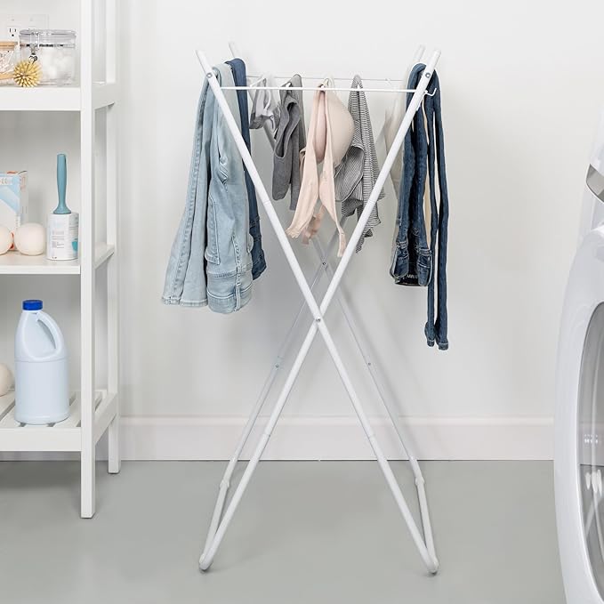 Honey-Can-Do White Metal Collapsible Clothes Drying Rack DRY-09864 White