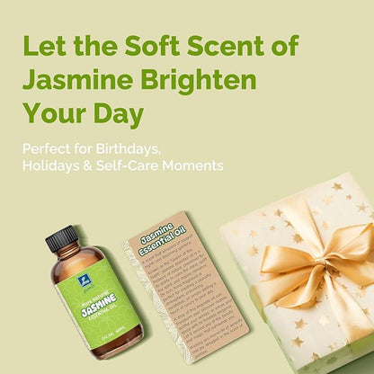 GM Gumili Jasmine Essential Oil 2 Oz, 100% Pure Jasmine Oil for Diffuser, Skin, Hair, Body & Face, Perfume, Floral Scent for Relaxation, Aromatherapy & Massage