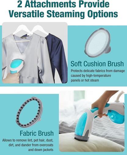 BEAUTURAL Steamer for Clothes, Portable Handheld Garment Fabric Wrinkles Remover, 30-Second Fast Heat-up, Auto-Off, Large Detachable Water Tank