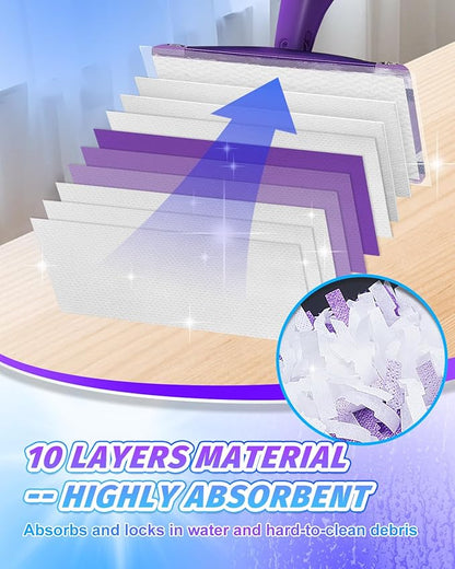 Mop Pads Refills Compatible with Swiffer WetJet Spray Mops Disposable Mopping Pads for All Purpose Surface Floor Replacement Pad Refill 20 Pack
