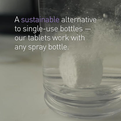 simplehuman Multi-Surface Cleaning Tablets, Eco-Friendly, Safe Around Kids & Pets, Geranium Scent, 12 Pack Tablets (Makes 72 oz of Spray Cleaner)