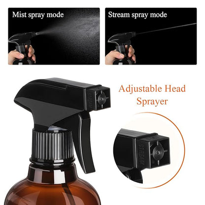 Jinei 24 Pcs 8 oz Empty Plastic Spray Bottle Bulk with Trigger Sprayers Pet Adjustable Head from Fine to Stream Refillable for Hair Plants Cooking Pets, No Leakage(Black)