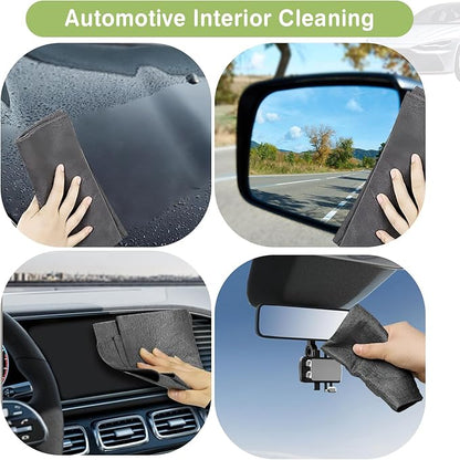 Thickened Magic Cleaning Cloth, Reusable Magic Cleaning Cloths for Glass, Streak Free Microfiber Magic Cleaning Cloth Reusable Rags for Kitchen, Windows, Mirrors, Cars (5)