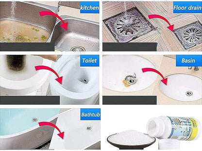 Upgrade Powerful Sink Drain Cleaner Powder - Powerful Sink and Drain Cleaner, Wild Sink and Drain Cleaner, Divine Cleaning Powder For Drains, for Kitchen Toilet Pipe Dredging (1pcs)