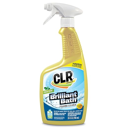 CLR Brilliant Bath, Fresh Scent Foaming Action Cleaner, Spray Bottle, 26 Fl Oz (Pack of 1) (Packaging May Vary)