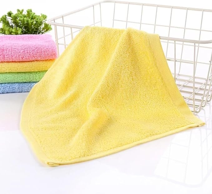 Bamboo Microfiber Cleaning Cloth,8 or 10Pcs Reusable Kitchen Wash Cloths,Wood Towels for Kitchen Window Glass Car (Yellow,10inch, 8pcs)