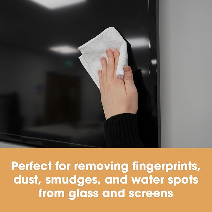 Furniture Clinic Pack of 10 Microfiber Cloths – Lint Free - White Cleaning Cloths - Reusable and Washable