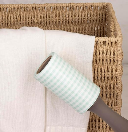 Martha Stewart Lint Rollers, Gingham Pattern, 120 Sheets Per Roll, 6 Count – Extra Sticky Lint Remover for Clothes, Upholstery & More