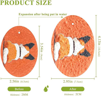 Corgi Dog Kitchen Scrub Sponges, Pop-up Kitchen Cleaning Sponges Reusable Dish Washing Sponges for Bathroom Household Cleaning 3 Pack - Non Scratch Scrubber