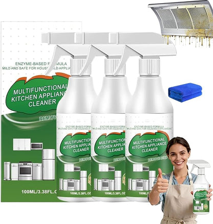 Multi-Purpose Enzyme Foam Cleaner – Versatile, Powerful Multipurpose Kitchen Appliance Cleaner Spray, Powerful & Perfect for Kitchen & Home, Powerful Cleaning (3pcs)