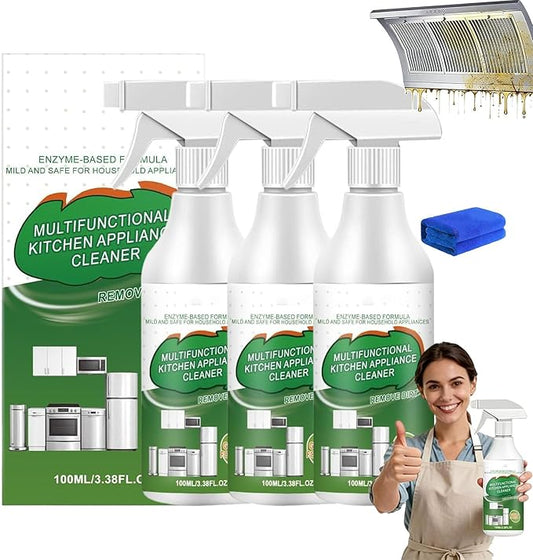 Multi-Purpose Enzyme Foam Cleaner – Versatile, Powerful Multipurpose Kitchen Appliance Cleaner Spray, Powerful & Perfect for Kitchen & Home, Powerful Cleaning (3pcs)