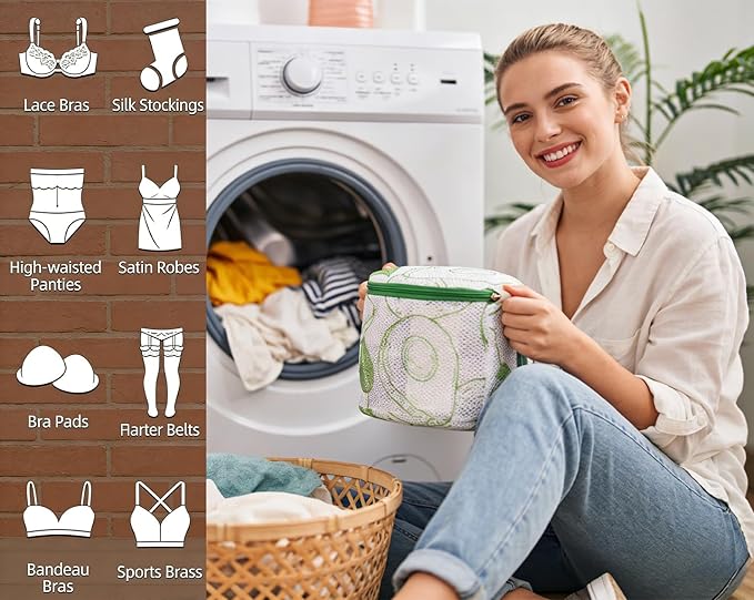 3 Pack Delicates Laundry Bags for Bras and Lingerie – Mesh Wash Bags with Anti-Deformation Structure & Fixed Friction Plates – Prevent Tangling, Snags & Stretching – Ideal for Sports Bras, Travel