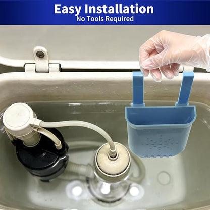 Adjustable Toilet Tank Tablet Holder – Controlled Release Bleach Tablets Dispenser for Toilet Tank, Large Capacity ABS Toilets Tanks Cleaner Tablets Container, Fits Most Water Tanks