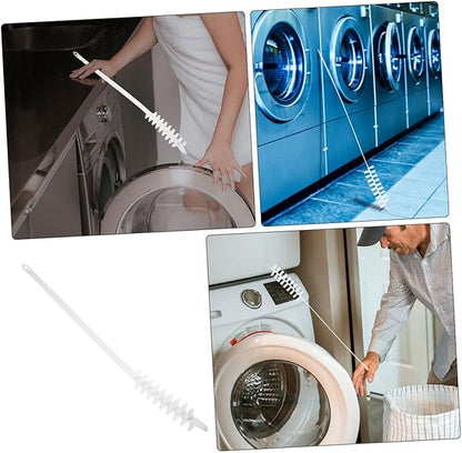 Zerodeko 2pcs Washing Machine Cleaning Brush for Dryer Vent and Refrigerator Coil Long Handle Scrub Brush Cleaner for Laundry