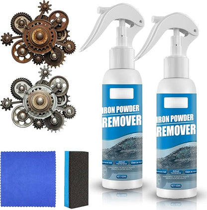 Multi-functional Quick-acting Rust Removal Spray, Iron Powder Remover Spray, Portable Rust Remover Sprays for Metal, for Paint, Tools, Car, Hardware - 100ML (L*2)
