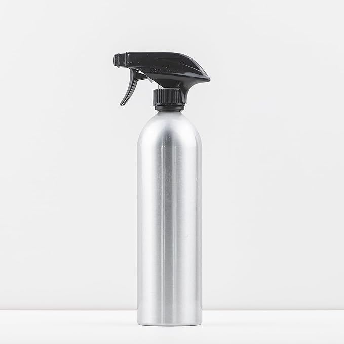 Aluminum Spray Bottles (3 Pack) 20oz - Silver Metal Aluminum Refillable Spray Bottles, Cleaning Solution, Hair, Plants, Gardening, BBQ Grill, Restaurants, Cooking (New Updated Sprayers)