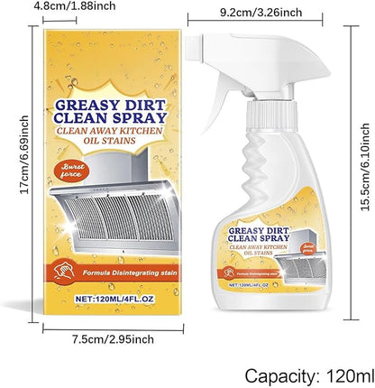 Cleaning Spray - 120ml Stain Remover | Efficient Multi Purpose Foam Cleaner | Kitchen Degreaser Cleaners Spray For Ovens Cabinet Pots Appliances Household Bathroom Microwave Doors Hoods Glass