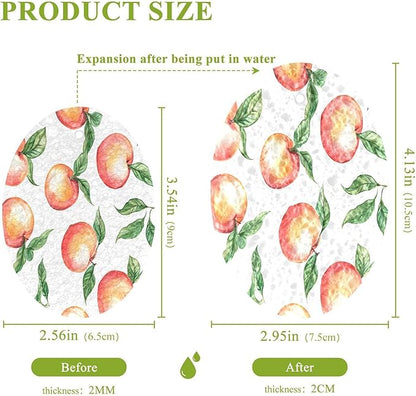 Peach Kitchen Scrub Sponges, Pop-up Kitchen Cleaning Sponges Reusable Dish Washing Sponges for Bathroom Household Cleaning 3 Pack - Non Scratch Scrubber