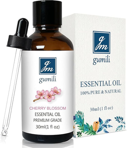 GM Gumili Cherry Blossom Essential Oil, Home Fragrance Oil, Scent Oils for Candle Making, Soap, Dryer Balls, Diffusers, Laundry, Slime -1 oz /30ml