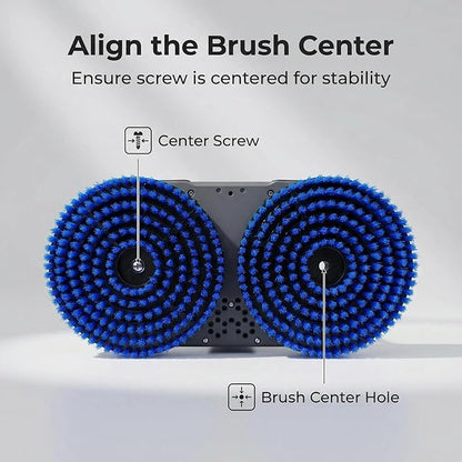 Spin Mop Brush Heads Replacement Pads for Bissell Spinwave Steam Mop 2124, 2039A, 23157, 23159, 3897A, 3712 - Hard Floor Cleaning Scrub Pads