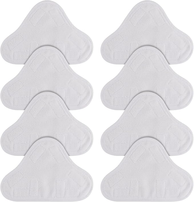Sgizoku Microfiber Steam Mop Pad Replacement Compatible with H2O H20 Mop X5 Steam Steam Cleaners Washable & Reusable - 8 Pack