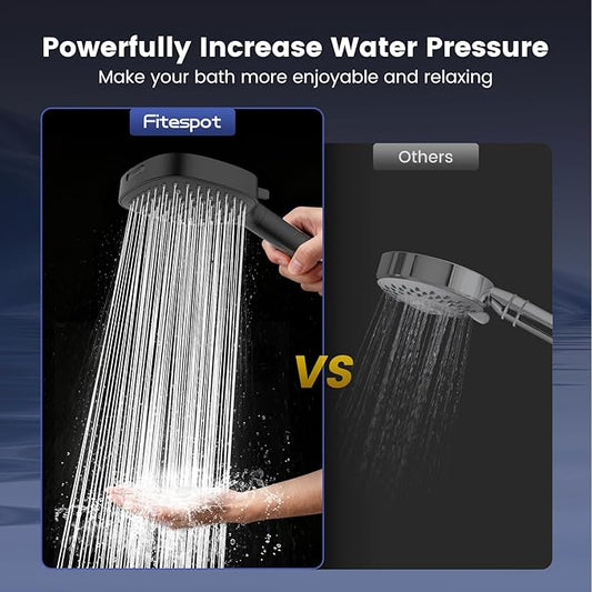 Filtered Shower Head with Handheld, High Pressure 7 Spray Showerhead with Filters, Detachable Shower Heads, Water Softener Filters for Hard Water - Remove Chlorine