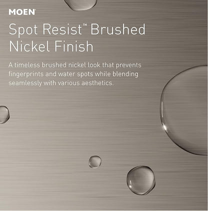Moen Attune 8-Function Wall Mount Fixed Showerhead, Spot Resist Brushed Nickel, 218W0SRN