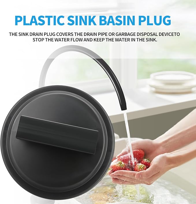 3 Inch Garbage Disposal Splash Guard with Garbage Disposal Cover for Sink, Rubber Garbage Disposal Drain Cover and Food Waste Disposal Splash Guard for Whirlaway, Waste King, and GE Models