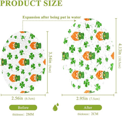 St. Patrick's Day Clover Kitchen Scrub Sponges, Pop-up Kitchen Cleaning Sponges Reusable Dish Washing Sponges for Bathroom Household Cleaning 3 Pack - Non Scratch Scrubber