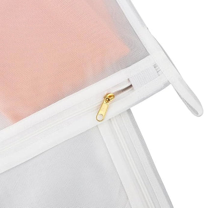 Muka 3 Pcs Mesh Laundry Bag for Delicates, with Metal Zipper, with Hanging Loop-L