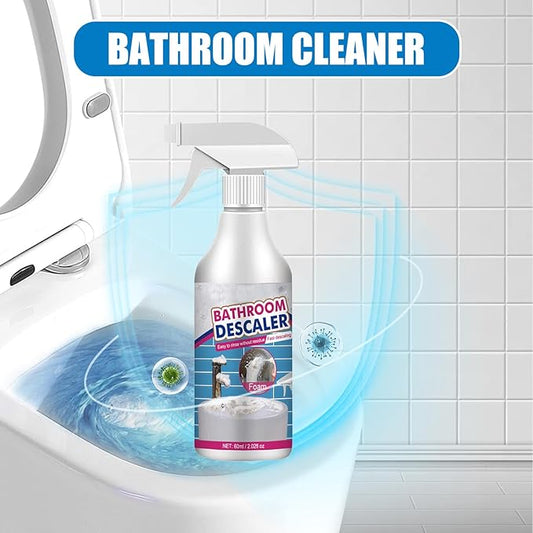 NBDIB 3PC Bathroom Descaler Foam Cleaner Spray,2025 Upgraded Stubborn Stains Cleaner, Bathroom Descaler Spray,All Purpose Rinse Cleaning Foam for Toilet, Bathtub, Tile, Glass and Sink