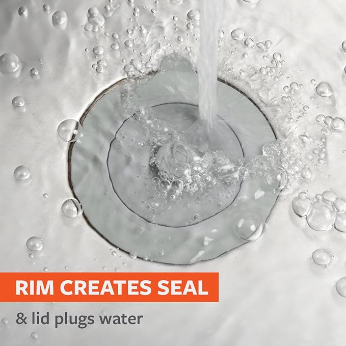 Full Circle Sinksational Sink Strainer - Stainless Steel Mesh, Prevents Clogs, Kitchen Sink, Eco-Friendly, Durable - Gray