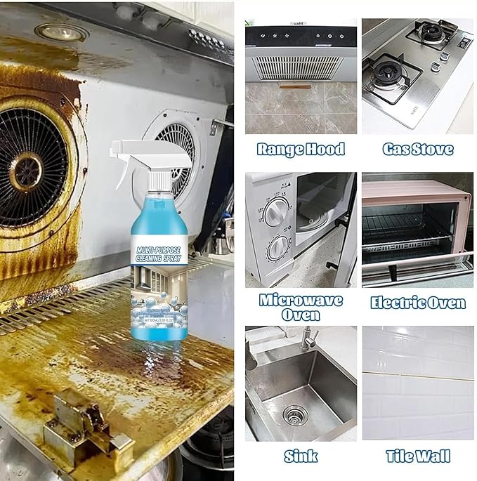 2PC Spray Splash Cleaner, 2026 New Multi-Purpose Handheld Degreaser, Upgraded Foam spray for Ovens, Easy to Use Grime Remover for Household Cleaning, Convenient Handheld Cleaner for Home Family
