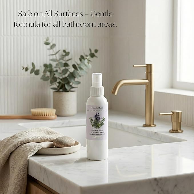 Symbolic Magic Lavender Eucalyptus Bathroom Spray – Essential Oil Shower Aromatherapy Spray for Spa‑Like Shower Steam – Eucalyptus Shower Spray, Relaxing Pillow Mist & Room Spray